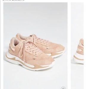 Rose gold / Pink reflective sneakers NWT